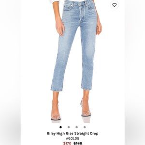 Agolde Riley High Rise Straight Crop
